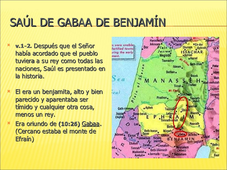 TEOLOGÍA DE MENOS A MAS EL REY SAUL DESCENDIENTE DE LA TRIBU DE BENJAMIN