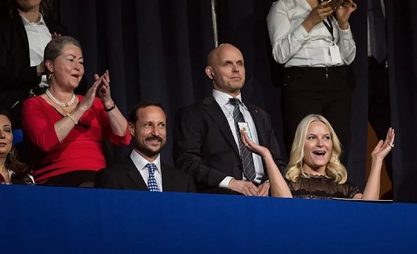 Crown Prince Haakon of Norway and Crown Princess Mette-Marit of Norway attends the 2015 Nobel Peace Prize Concert at Telenor Arena