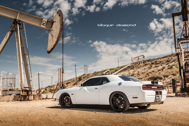 2014 Dodge Challenger SRT with 22 BD-8’s in Two Tone Black - Blaque Diamond Wheels