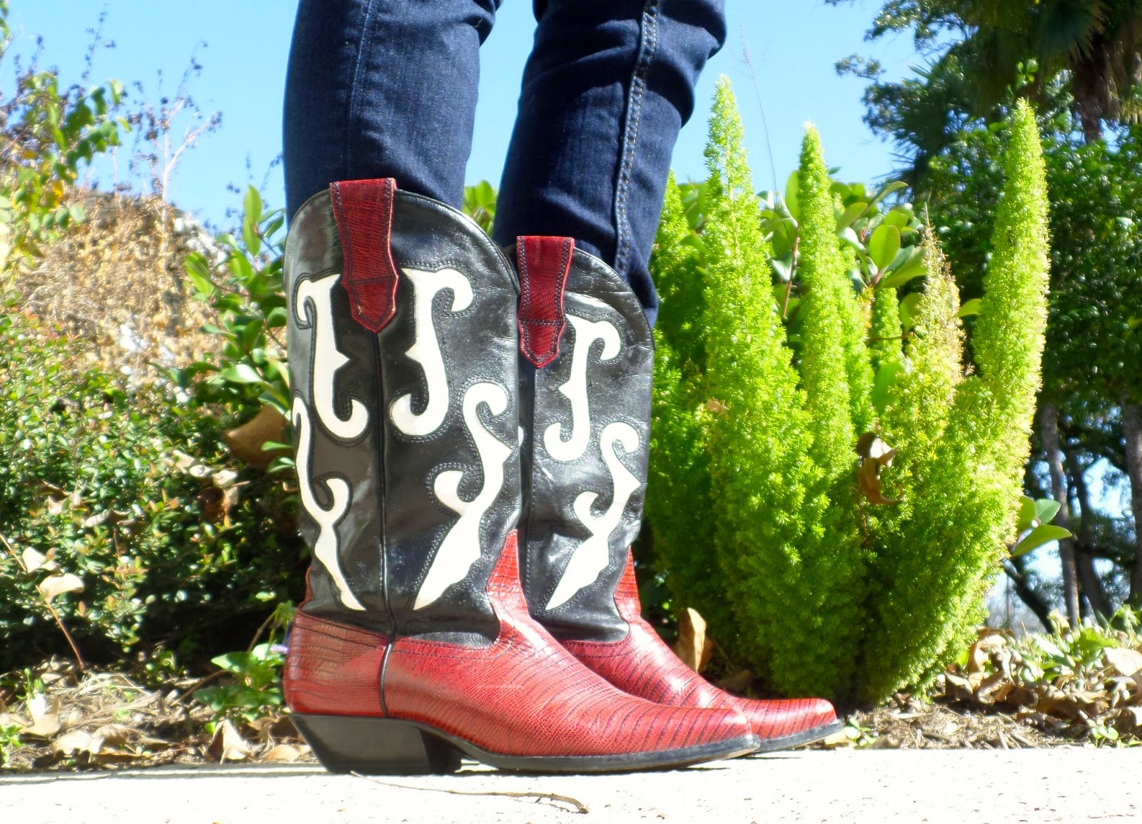 Red Cowboy Boots  Lone Star Looking Glass