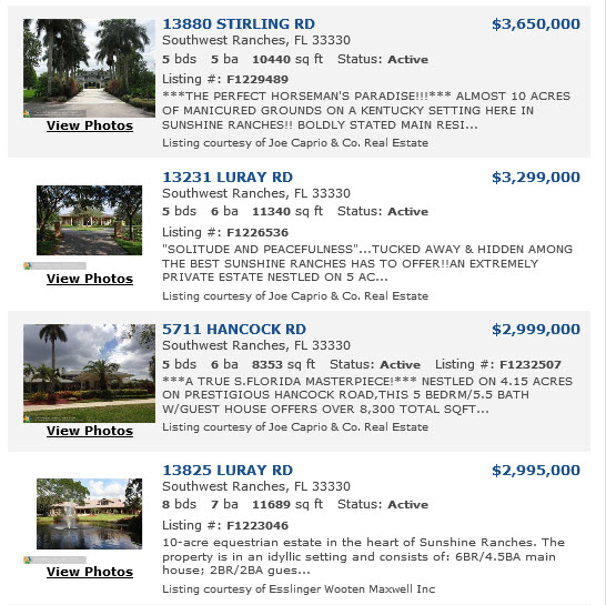 South Florida Horse Properties for Sale