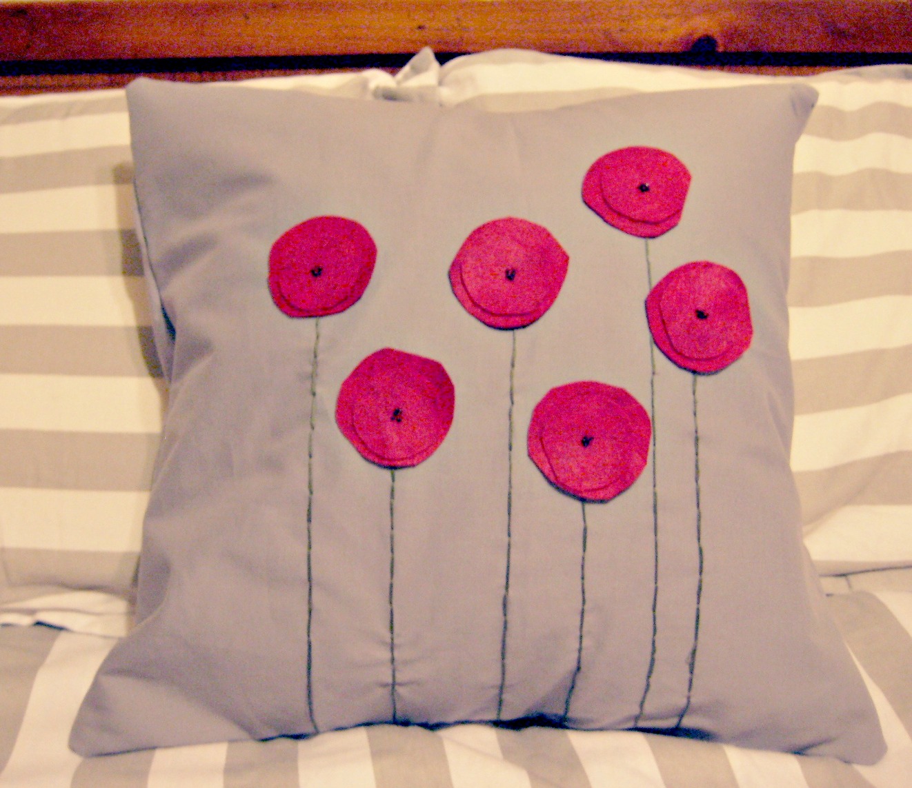 Mom, the Intern Auction Item Red Poppy Pillow from PicsOAndrea