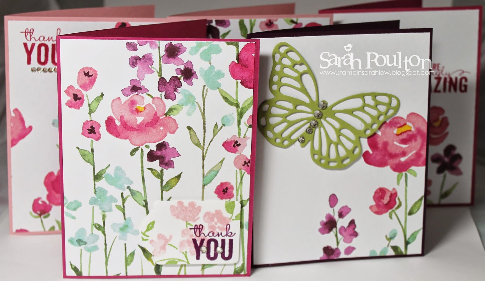 Stampin' Sarah! A collection of Painted Blooms Notecards from Stampin