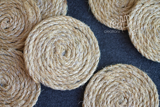DIY Sisal Coasters from Redfly Creations