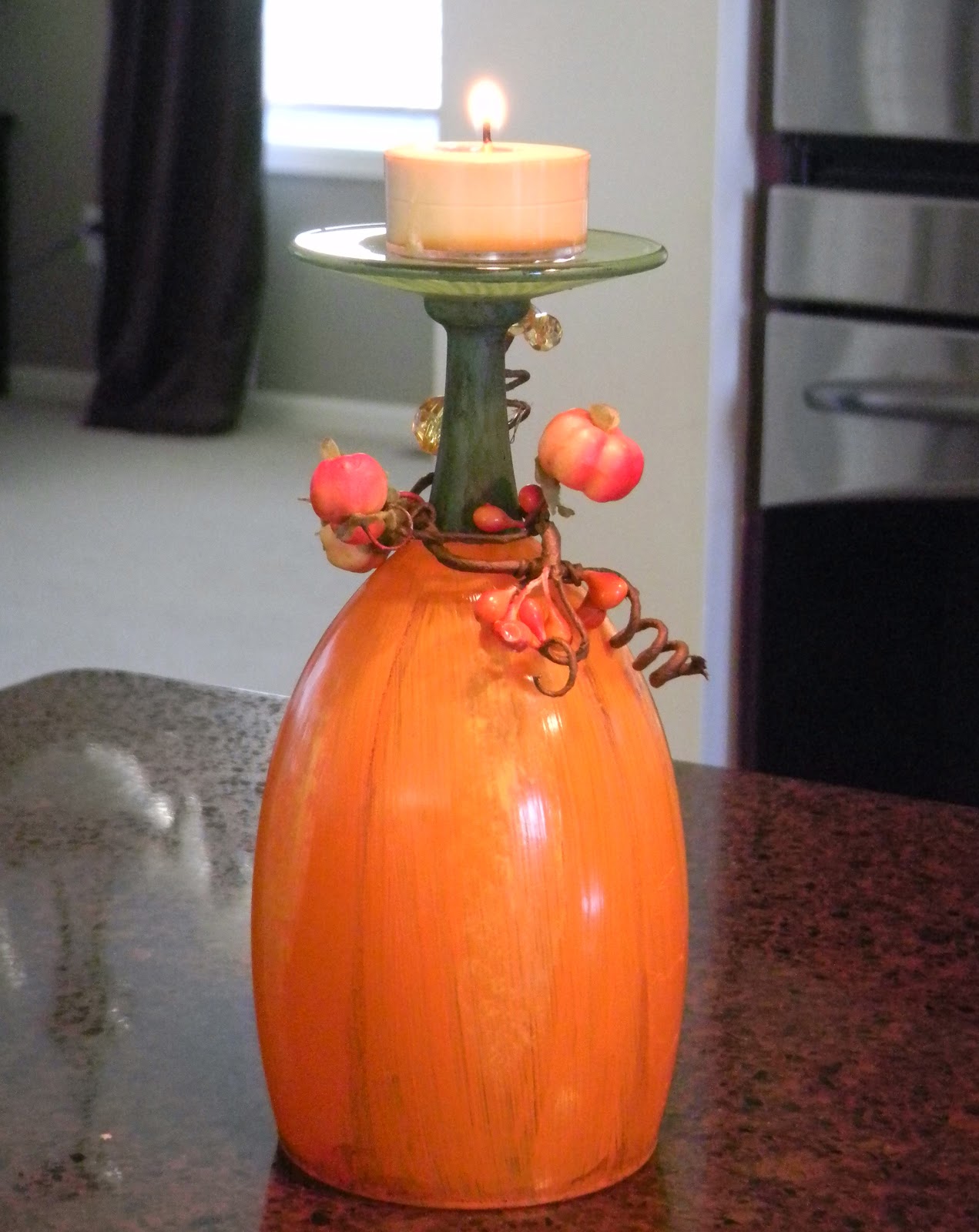 ginderellas Pumpkin Candle Holders