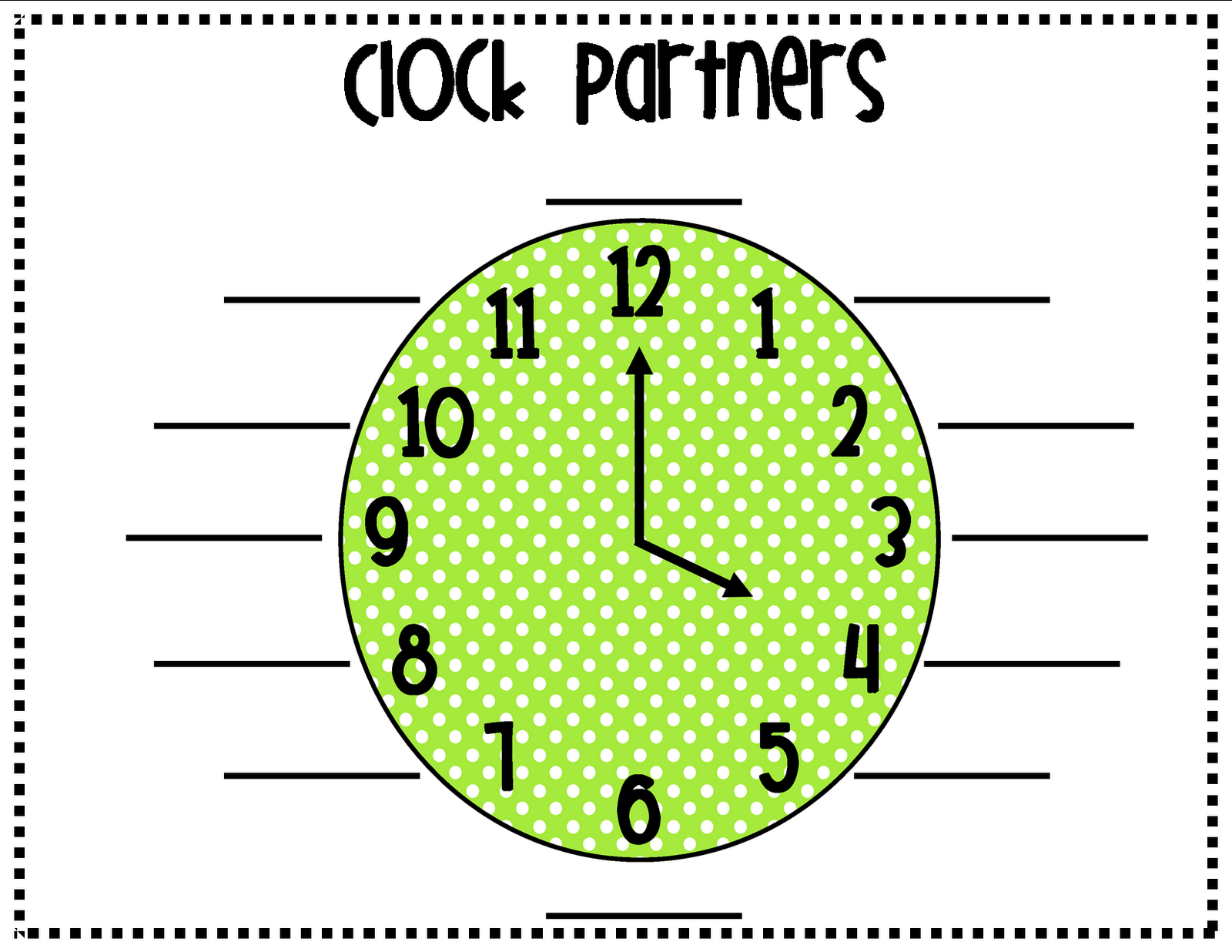 Clock Partners Printable Free Printable Templates