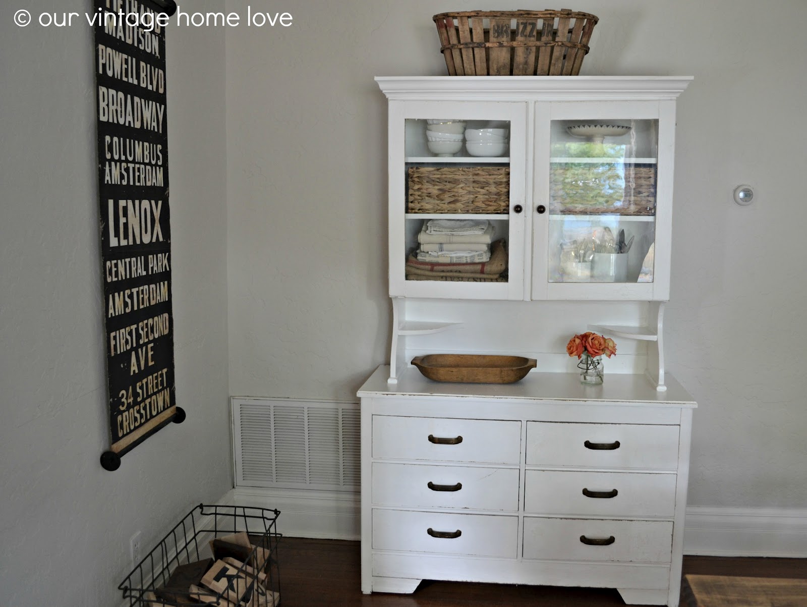 our vintage home love New (Old) Hutch Redo