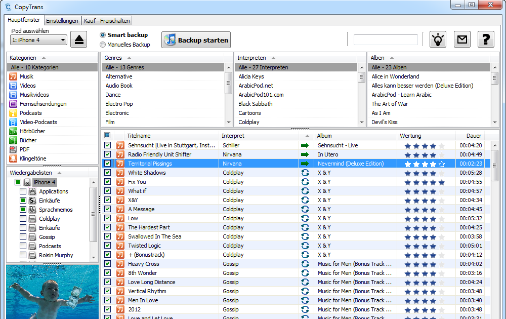 iPod Backup und Wiederherstellung: iPod Touch Apps sichern