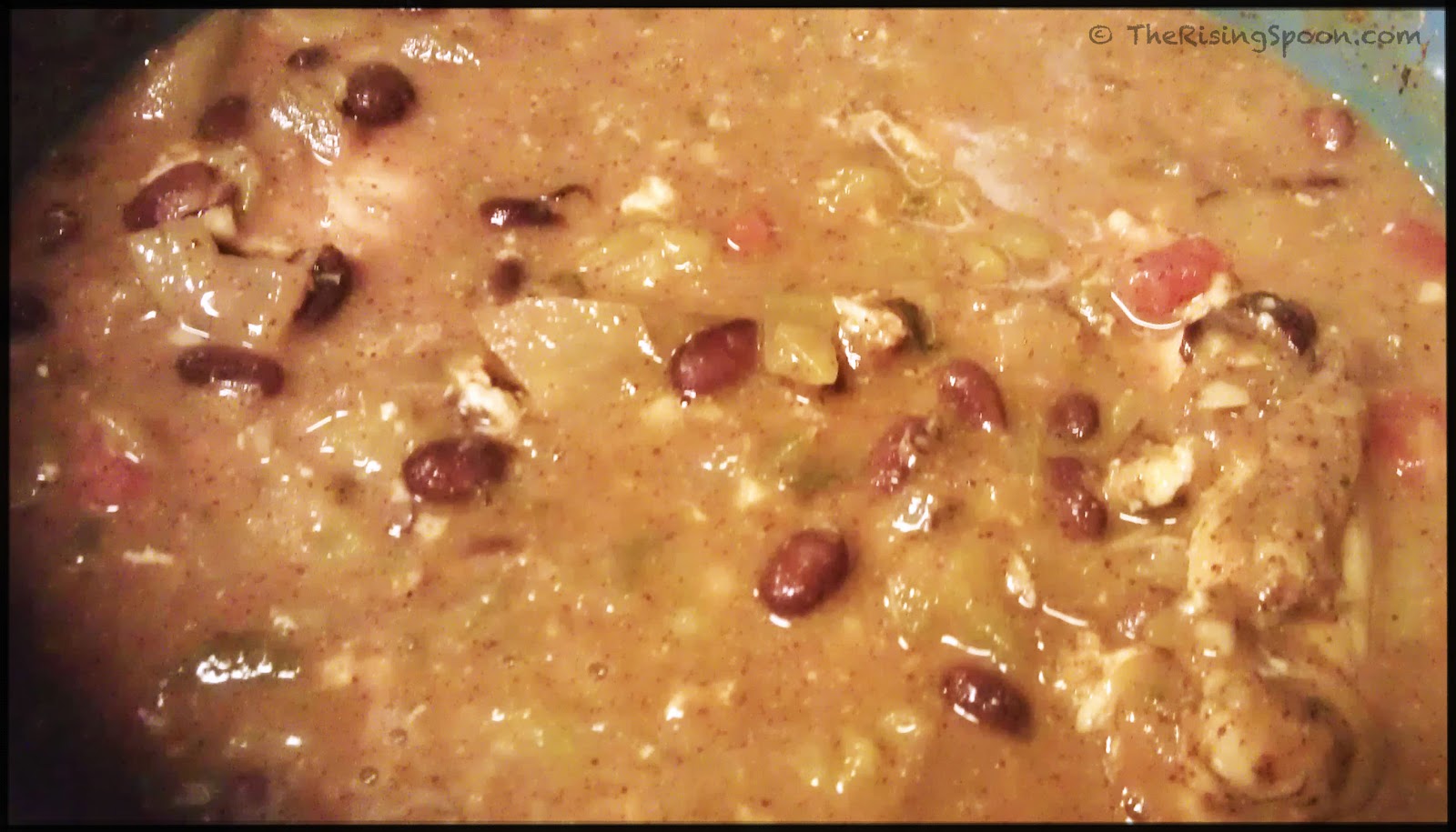 The Rising Spoon CrockPot Chicken with Salsa, Black Beans & Green Chiles