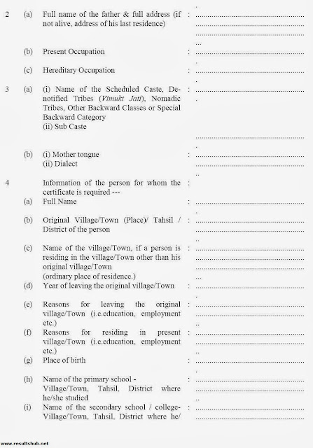 Application Form For Cast Certificate Page 2
