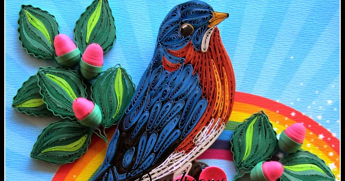 DAYDREAMS Quilled Blue bird