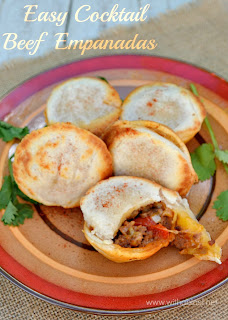 Easy Cocktail Beef Empanadas ~ Serve these tasty Empanadas as an appetizer or as part of a savory party platter ~ can be made in the oven or by using a Babycakes Cupcake Maker