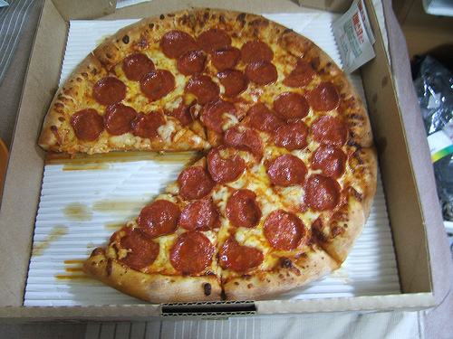 a large pizza