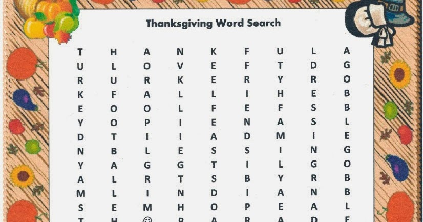 Florassippi Girl: Thanksgiving Word Search - Free Printable