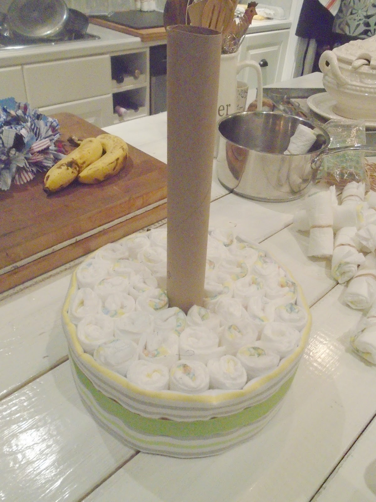 simply vintageous...by Suzan A DIAPER CAKE