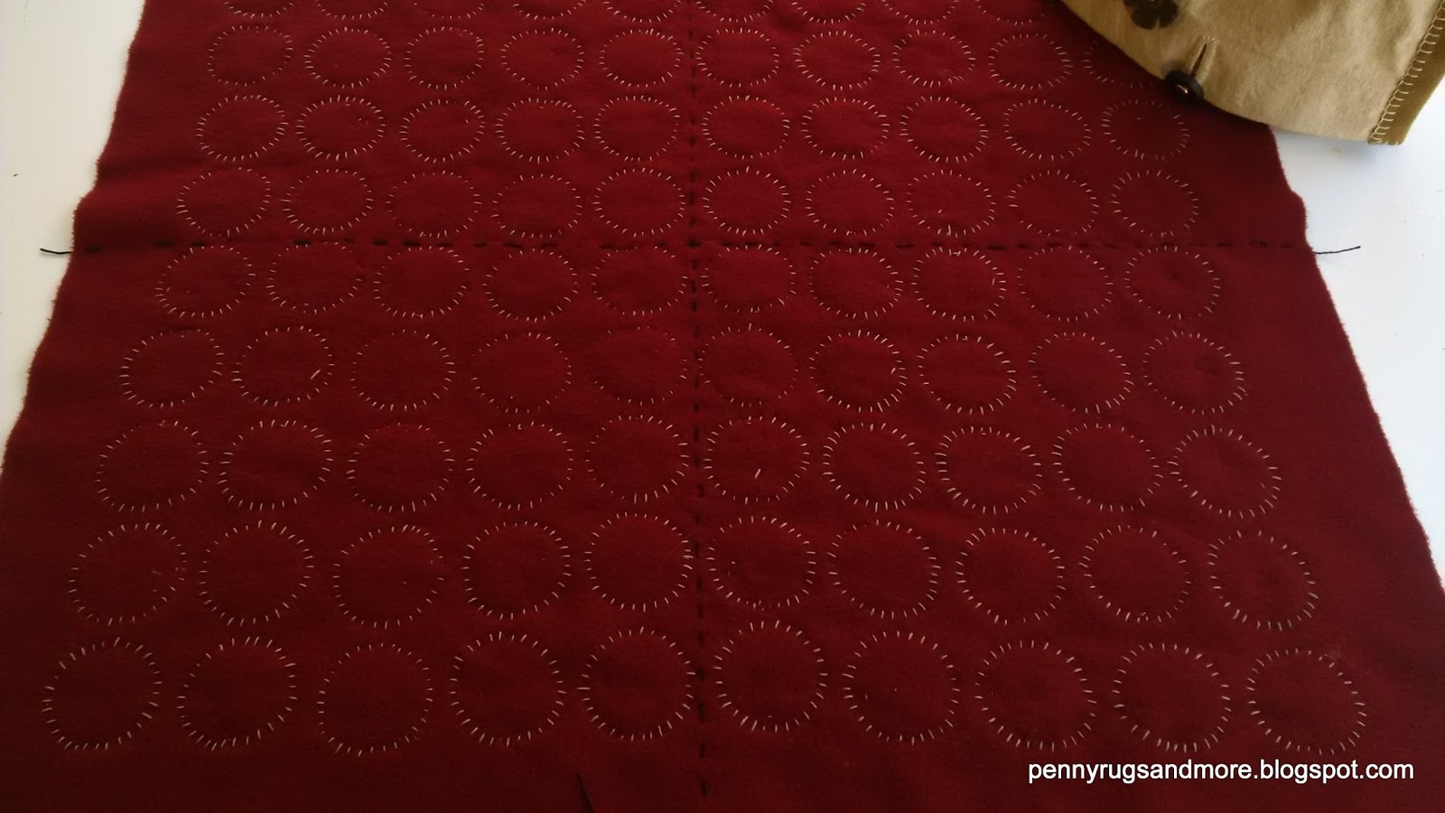 tongue plaid rug tutorial inch forty rectangles lay inventory check penny rugs