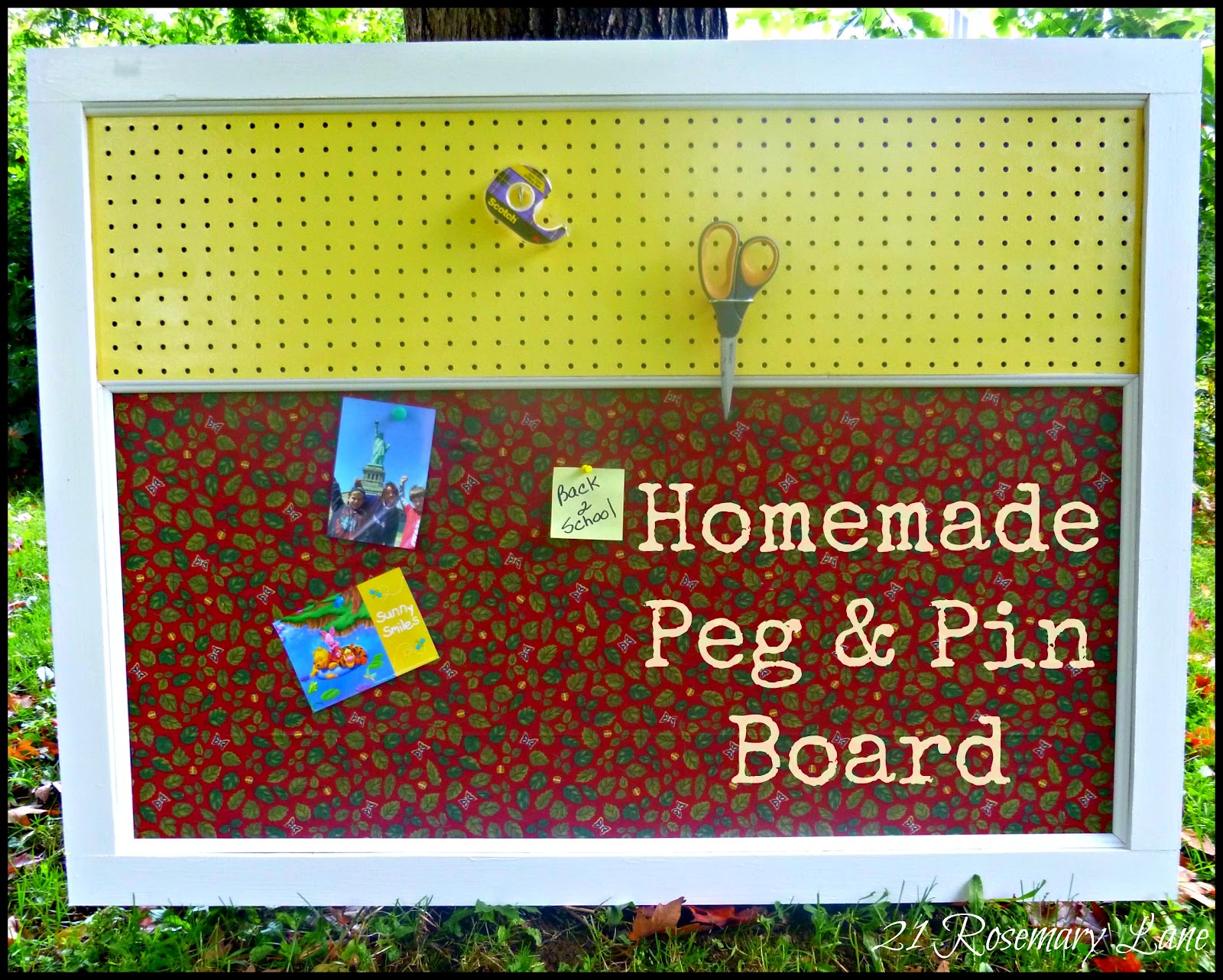 21 Rosemary Lane Our Homemade Peg and Pin Board