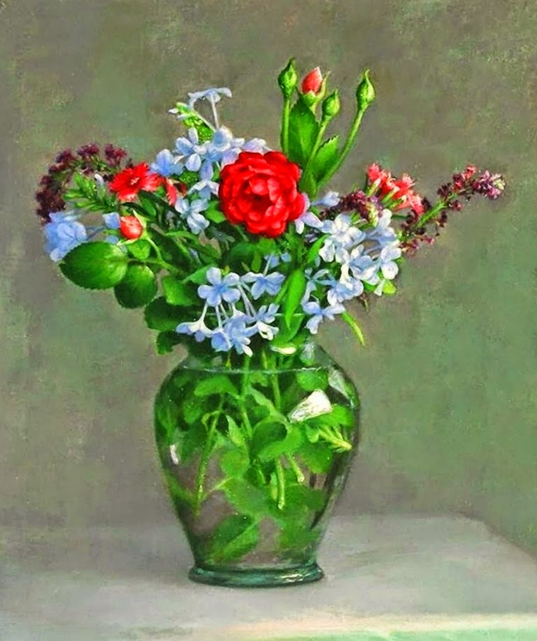 oleos-de-flores-grandes-rojas pinturas-realistas-flores-rojas