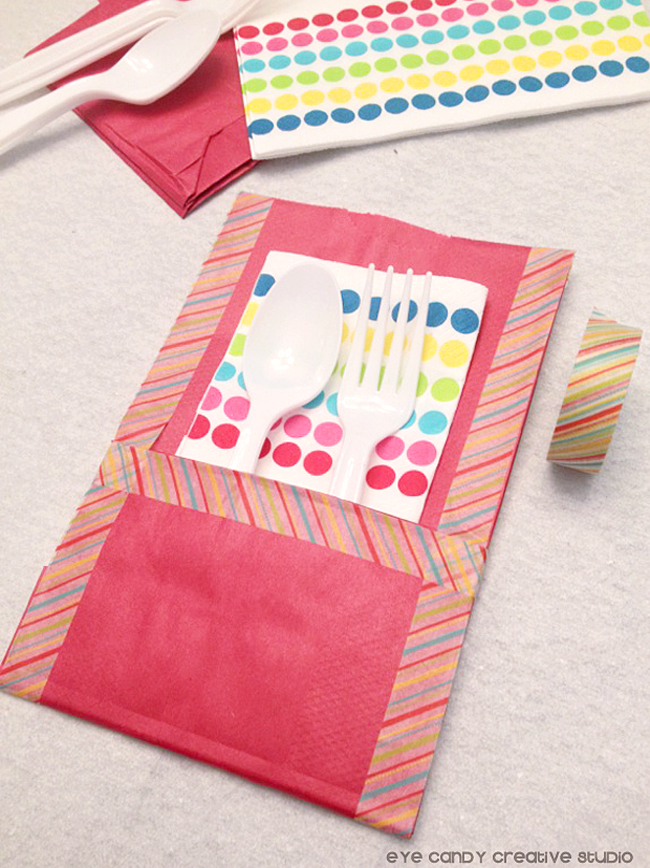 Eye Candy Creative Studio CRAFT Easy Picnic Utensils Holder with P