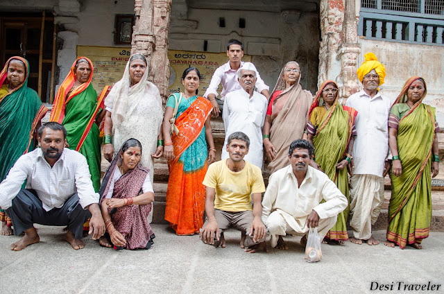 Patil Family From Solapur at Hampi Temple 3 generations of pilgrims at Hampi Temple