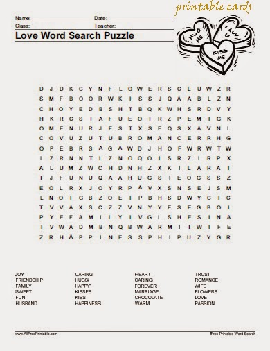 Free Printable Cards: Free Printable Crossword Puzzles