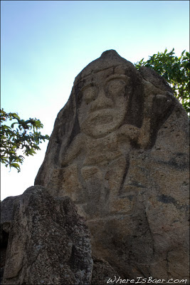 One of the classic stone carvings outside of San Agustin, colombia, Chris Baer, San Agustin