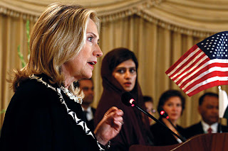 Hillary Clinton and Hina Rabbani Khar