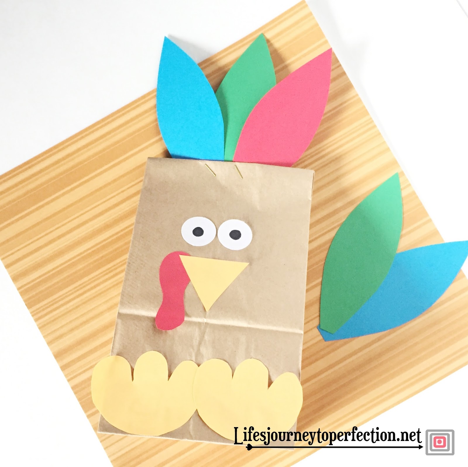 Life's Journey To Perfection Two Turkey Brown Lunch Bag Turkey Crafts