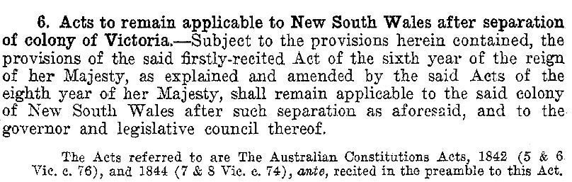 MIKIPEDIA LAW BLOG THE AUSTRALIAN CONSTITUTIONS ACT, 1850