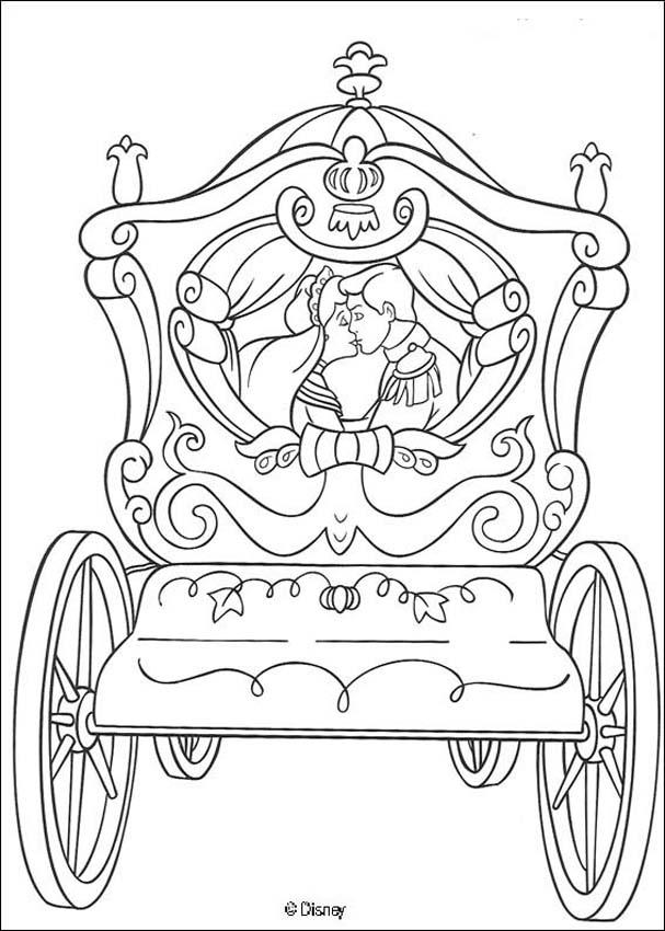 Carriage Princess Coloring Pages | Kids Coloring Pages