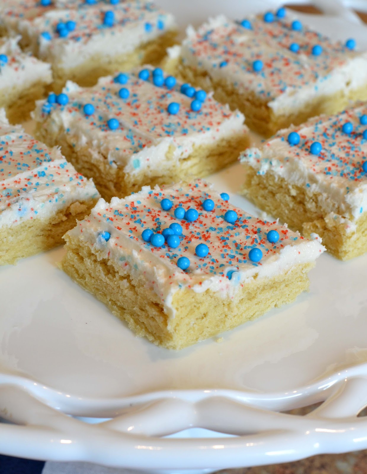 Red White And Blue Sugar Cookie Bars Bless this Mess