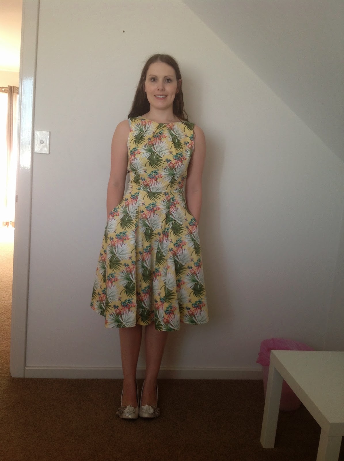 new look palm print dress