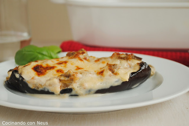 Berenjenas rellenas de carne y verduras con thermomix