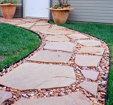 New Home Interior Design: Garden Path Ideas: Mixed-Material Walkways