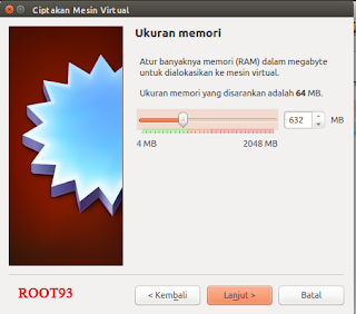 Proses Kedua adalah menentukan kapasitas memori untuk mesin virtual Proses Kedua adalah menentukan kapasitas memori untuk mesin virtual