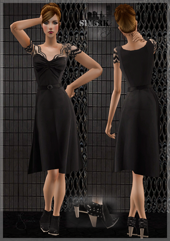 sims -  The Sims 2. Женская одежда: повседневная. Часть 3. - Страница 28 07-+Black+Dress+for+AF