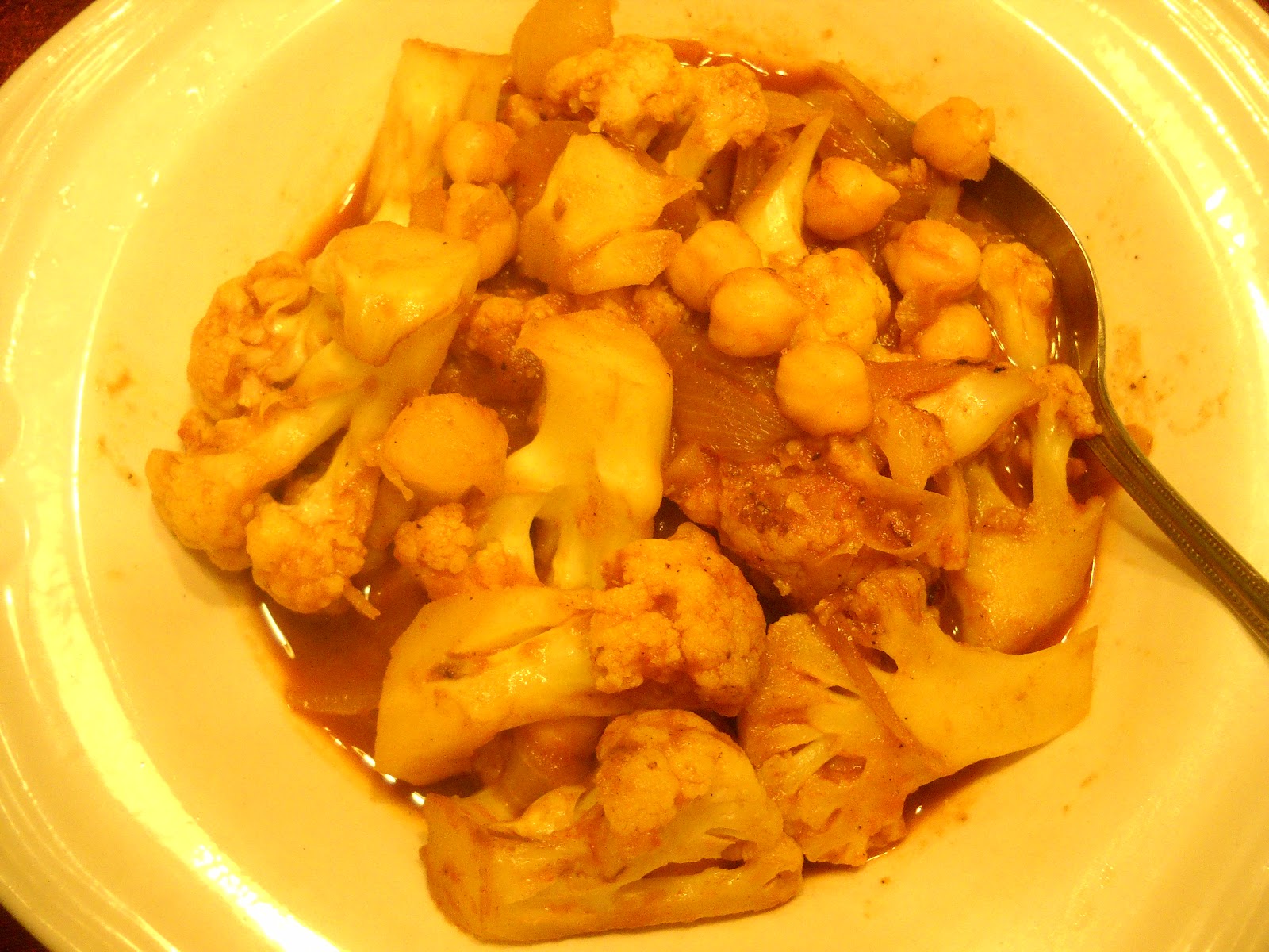 Blessed Vegan Life CurriedTomatoey Cauliflower and Garbanzos