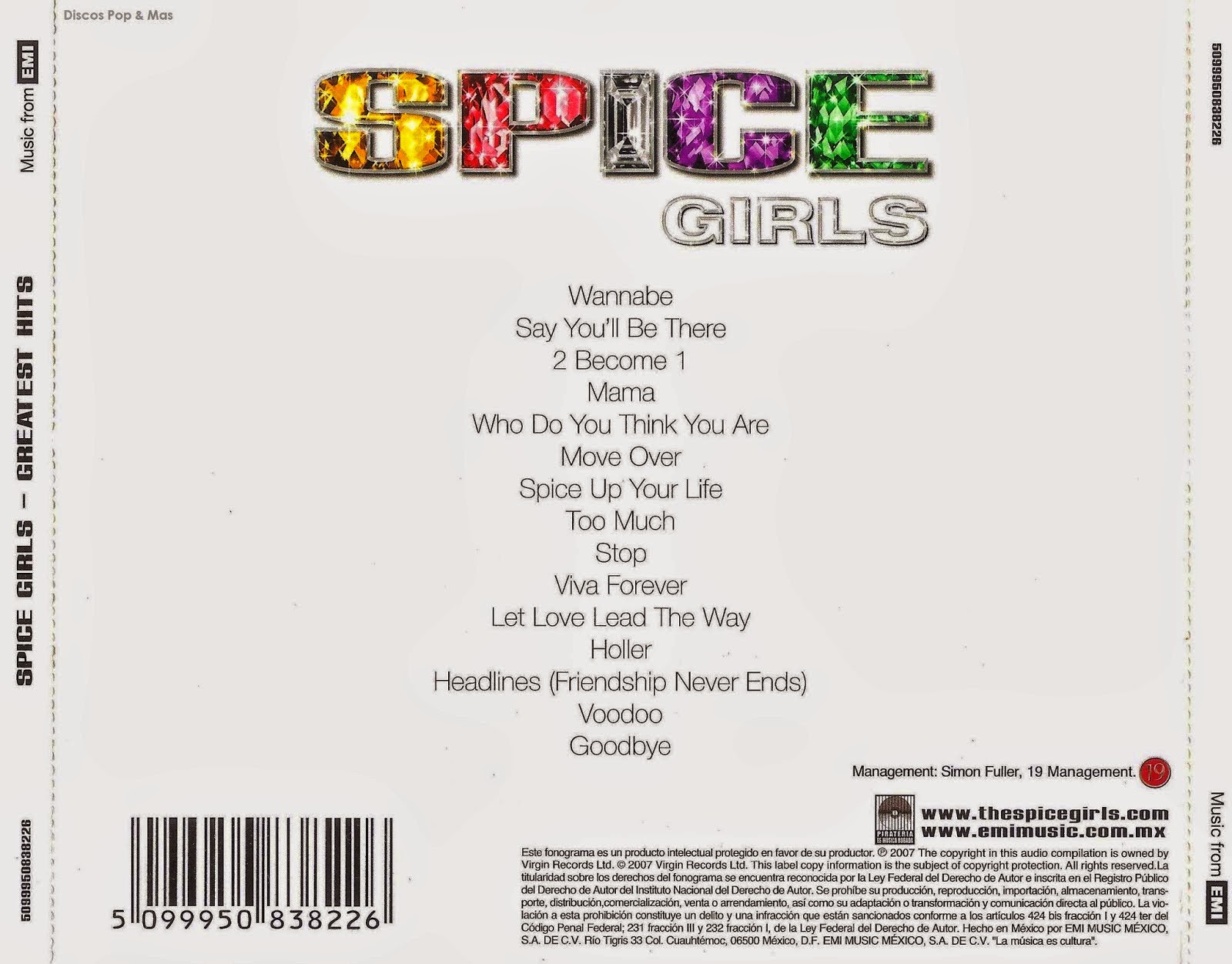 Discos Pop & Mas Spice Girls Greatest Hits (Booklet)