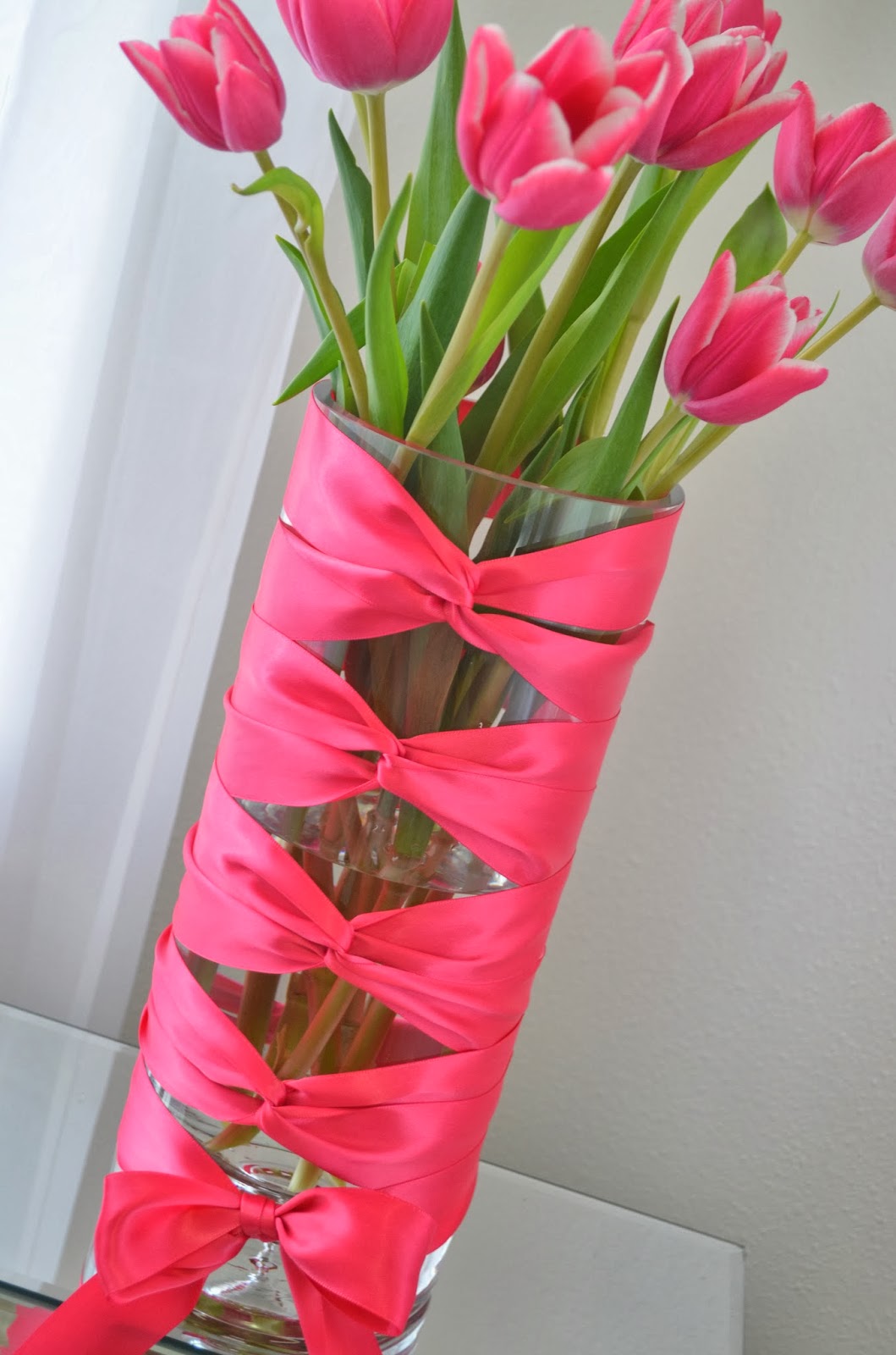 DIY Flower Vase Idea Corset Vase With Tulips Modern Bohemian