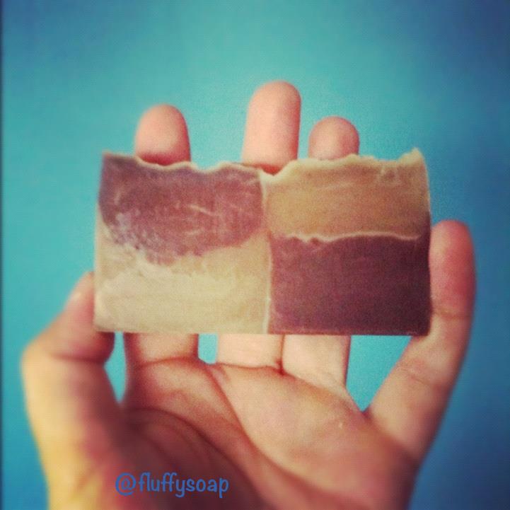 Coffee and cocoa powder soap