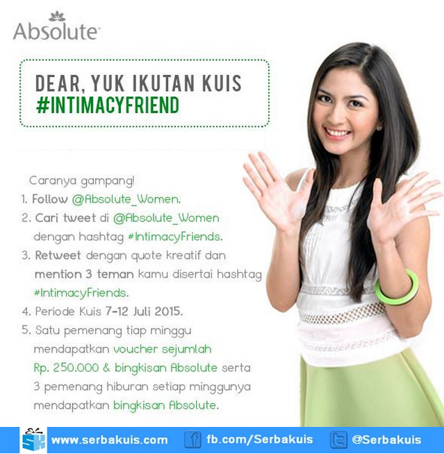Kuis Intimacy Friend Berhadiah Voucher 250K + Bingkisan Per Minggu Kuis Intimacy Friend Berhadiah Voucher 250K + Bingkisan Per Minggu
