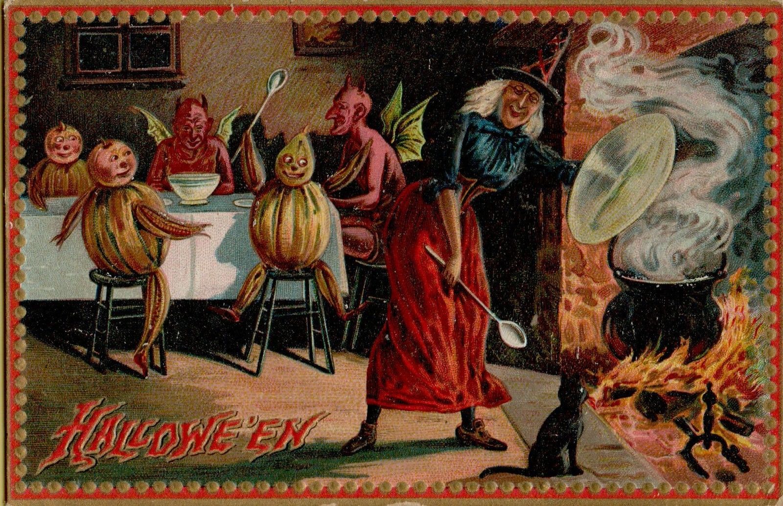 Vintage Halloween Cards Printable - 2023 Calendar Printable