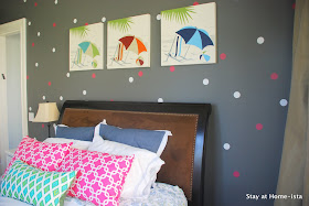 confetti wall treatment with vinyl polka dots