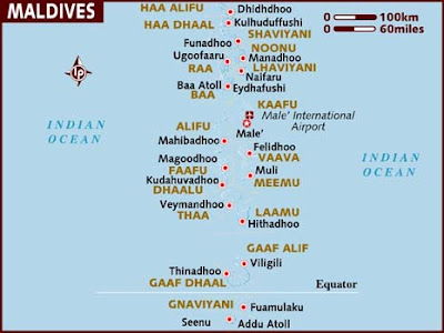 Maldives Map Political Regional