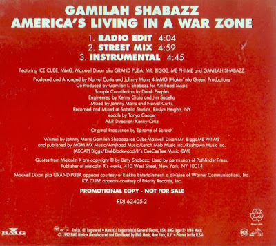 Gamilah Shabazz – America’s Living In A War Zone (Promo CDS) (1992) (320 kbps)