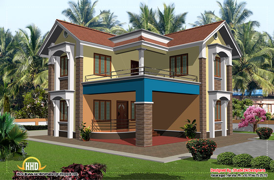 2080 square feet Kerala home design - April 2012
