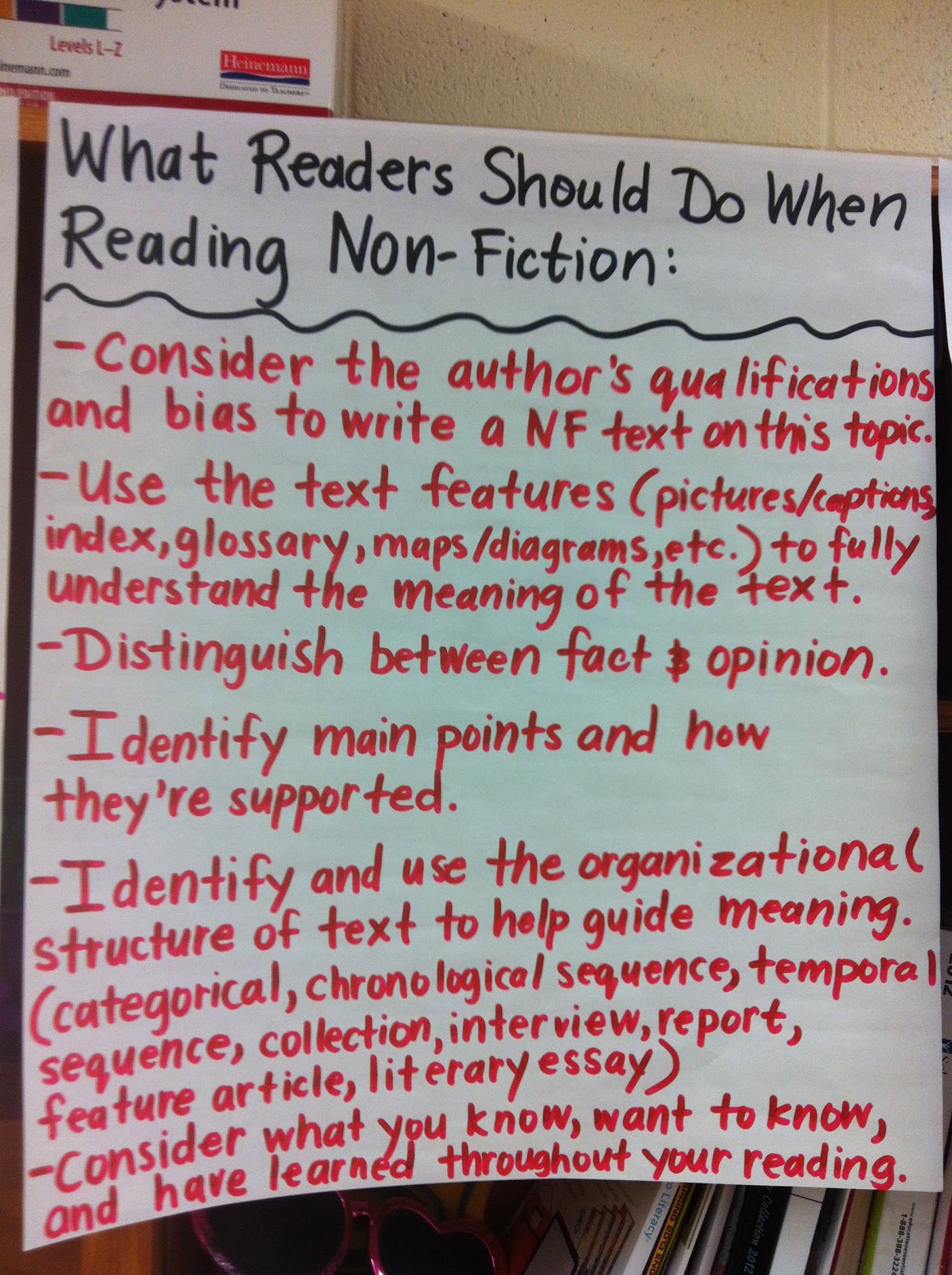 Literacy Loves Company: Are Anchor Charts Weighing You down?