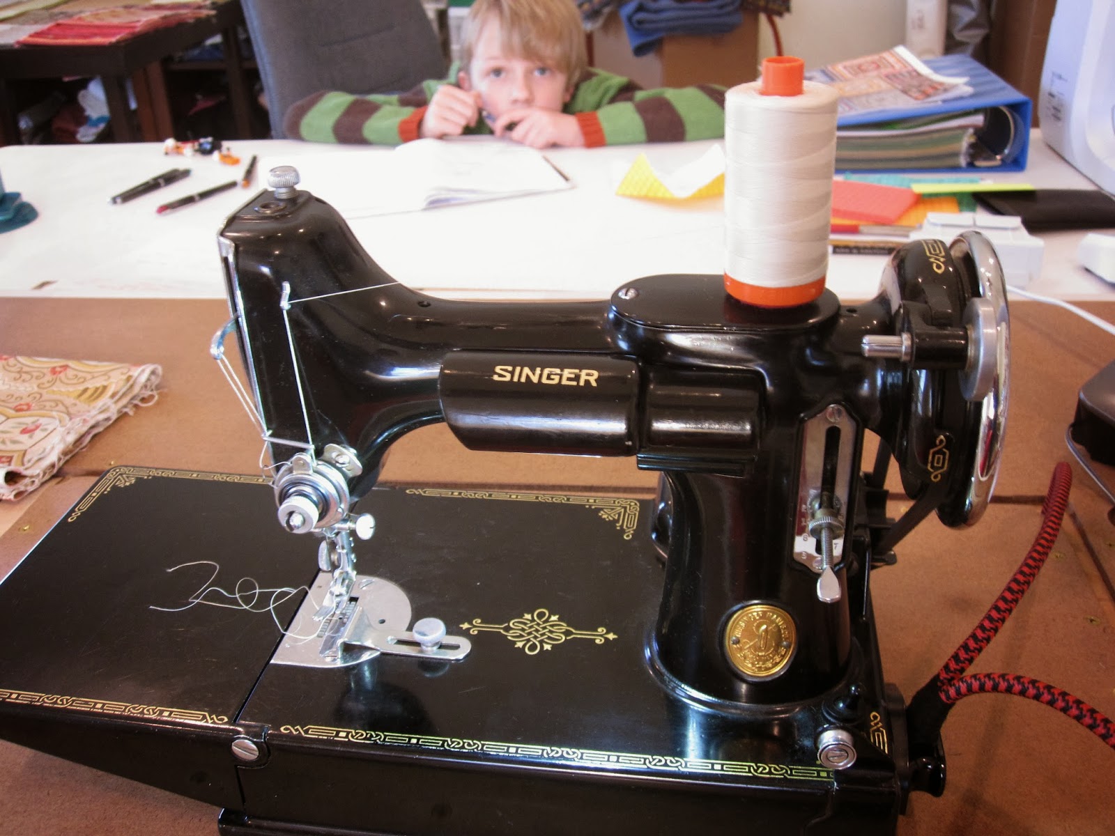 Cheeky Cognoscenti Custom Embroidered Monogram for the Singer Featherweight Carrying Bag