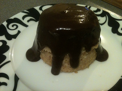 One Minute Peanut Butter Cake with Chocolate Peanut Butter Frosting 