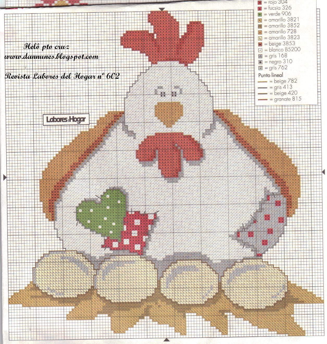 De tudo e mais um pouco: galinhas em ponto cruz